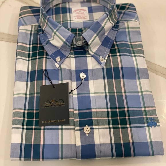 Brooks Brothers Long Sleeve Button Down Collar Shirt, XL (NWT) - Picture 2 of 4